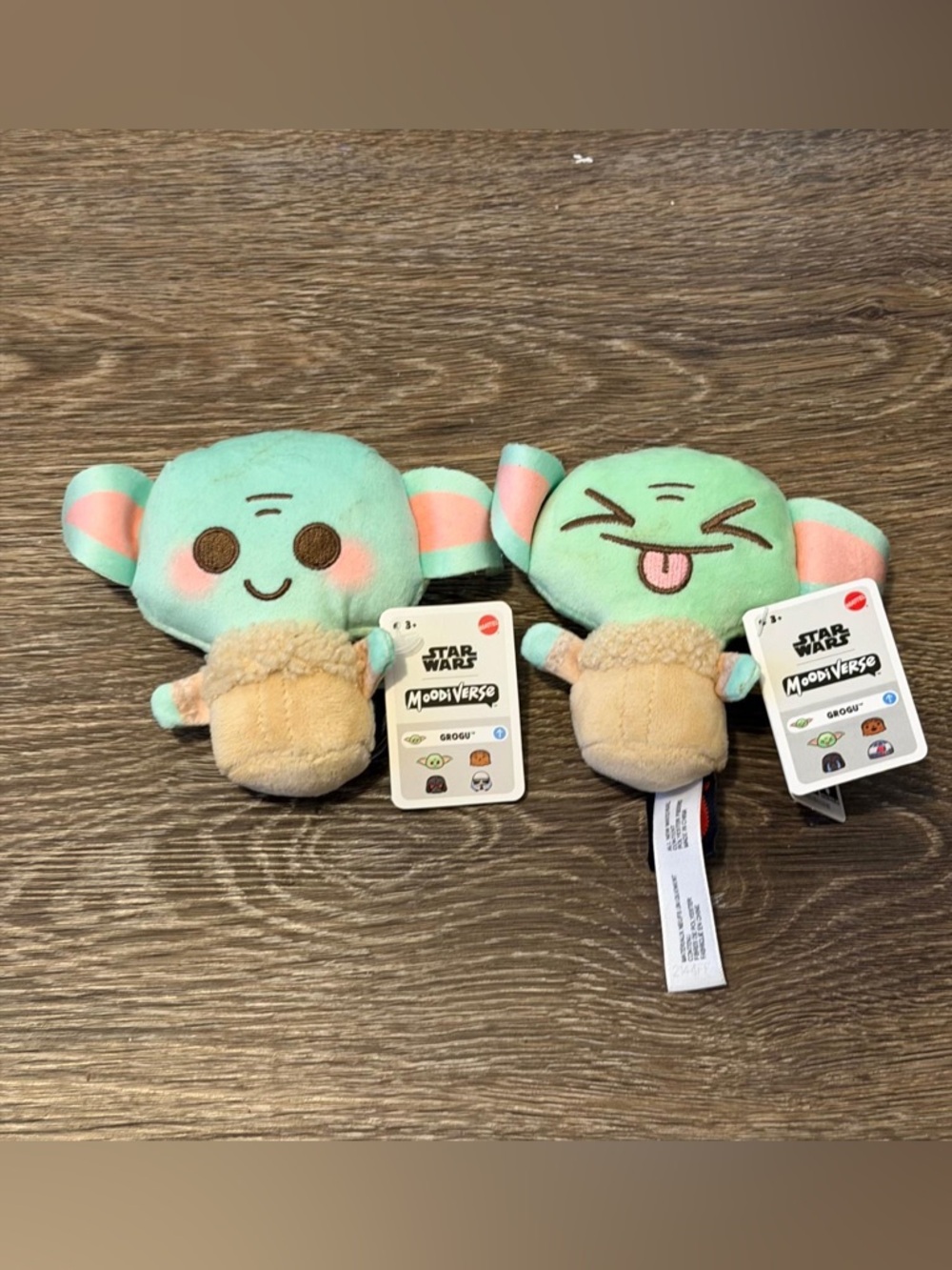 Star Wars Grogu Plush Pair in Mint Green and Tan